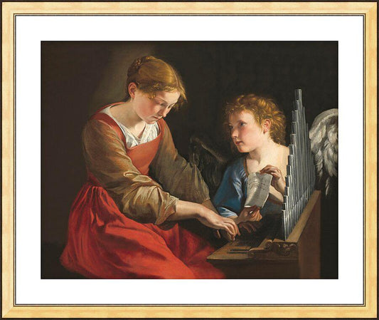 Wall Frame Gold, Matted - St. Cecilia by Museum Art