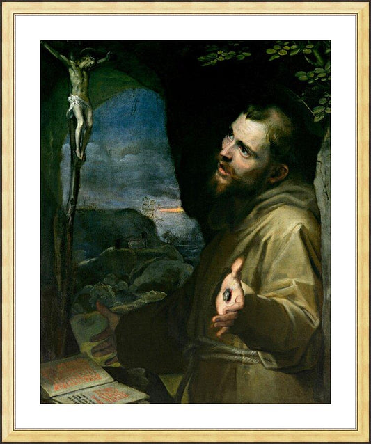 Wall Frame Gold, Matted - St. Francis of Assisi by Museum Art - Trinity Stores