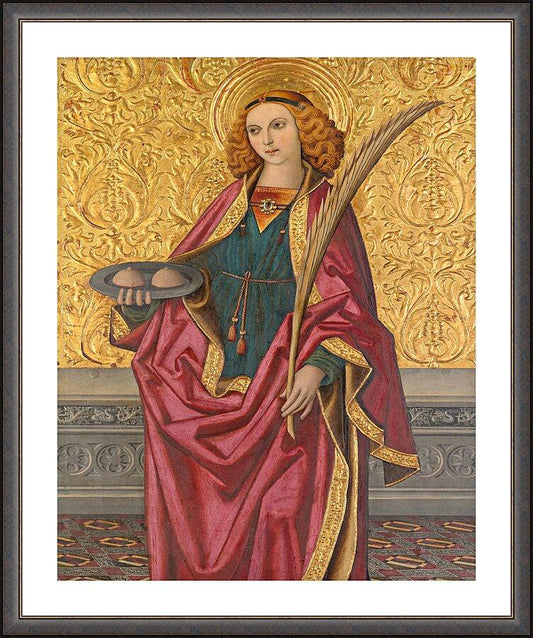 Wall Frame Espresso, Matted - St. Agatha by Museum Art - Trinity Stores