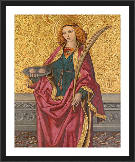 Wall Frame Black, Matted - St. Agatha by Museum Art - Trinity Stores