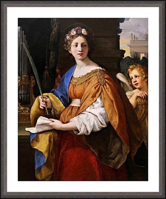 Wall Frame Espresso, Matted - St. Cecilia by Museum Art - Trinity Stores