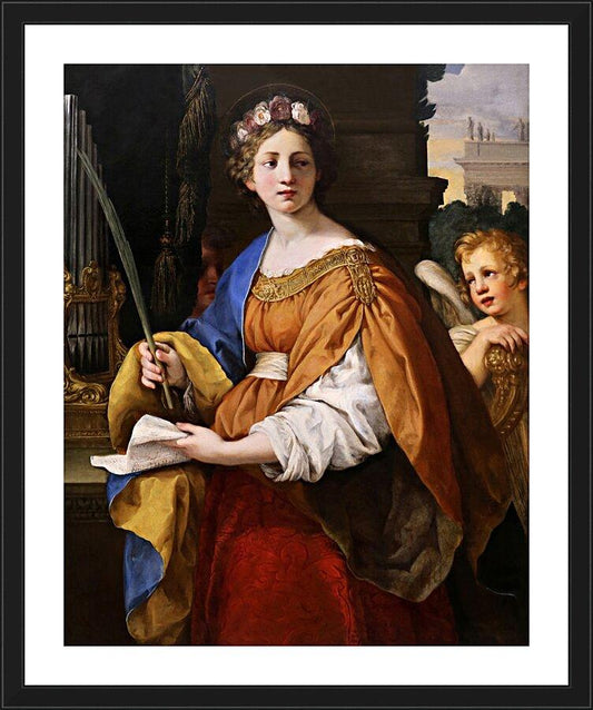 Wall Frame Black, Matted - St. Cecilia by Museum Art - Trinity Stores