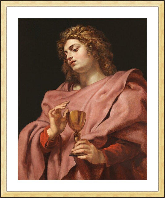 Wall Frame Gold, Matted - St. John the Evangelist by Museum Art