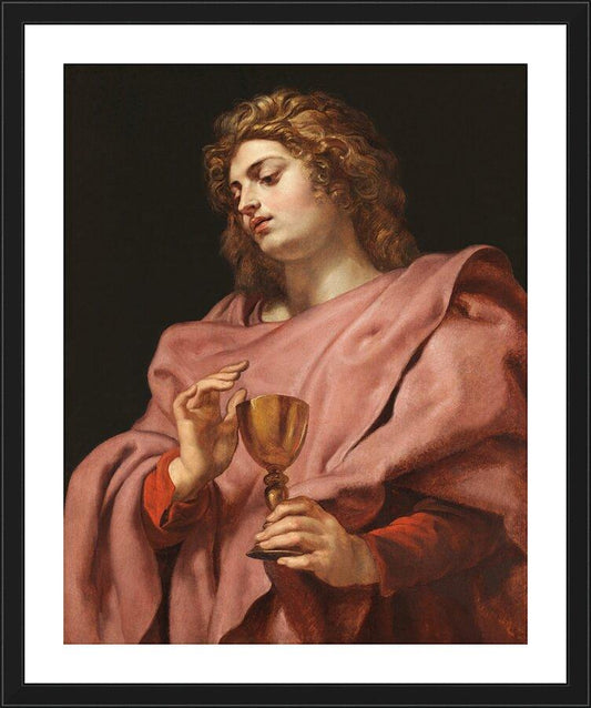 Wall Frame Black, Matted - St. John the Evangelist by Museum Art - Trinity Stores