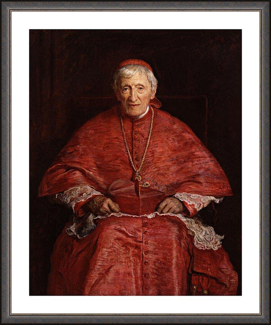 Wall Frame Espresso, Matted - St. John Henry Newman by Museum Art - Trinity Stores