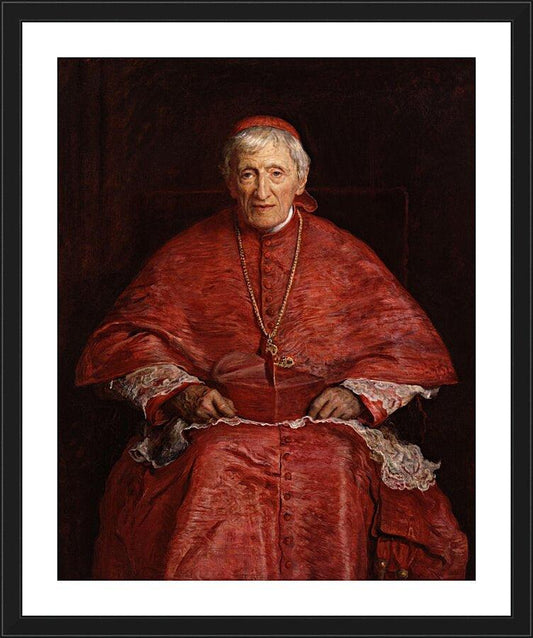 Wall Frame Black, Matted - St. John Henry Newman by Museum Art - Trinity Stores