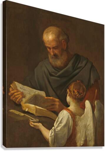 Canvas Print - St. Matthew and Angel by Museum Art - Trinity Stores