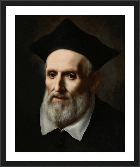 Wall Frame Black, Matted - St. Philip Neri by Museum Art - Trinity Stores