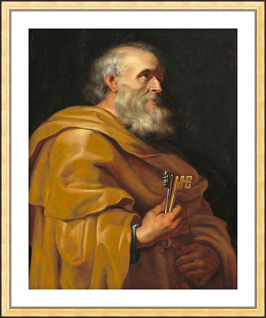 Wall Frame Gold, Matted - St. Peter by Museum Art - Trinity Stores