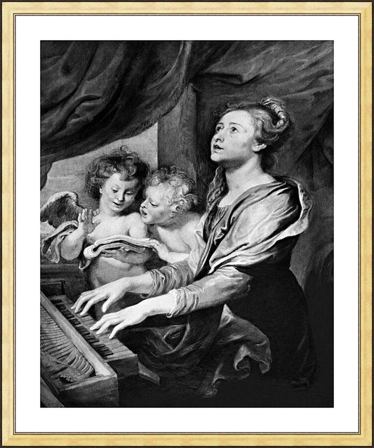 Wall Frame Gold, Matted - St. Cecilia by Museum Art - Trinity Stores