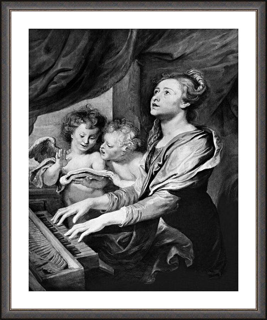 Wall Frame Espresso, Matted - St. Cecilia by Museum Art - Trinity Stores