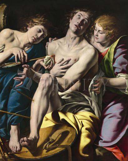 Wall Frame Espresso, Matted - St. Sebastian by Museum Art - Trinity Stores