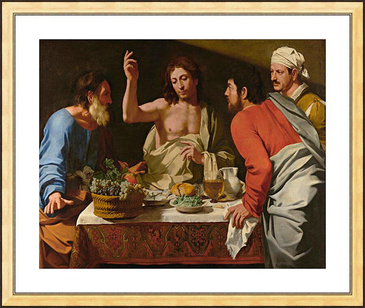 Wall Frame Gold, Matted - Supper at Emmaus by Museum Art - Trinity Stores