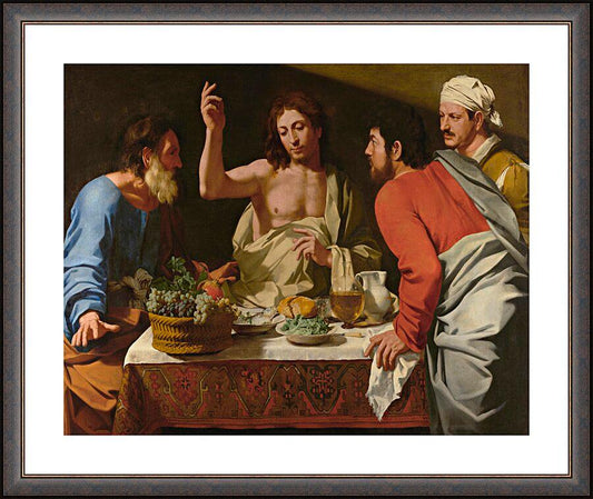 Wall Frame Espresso, Matted - Supper at Emmaus by Museum Art - Trinity Stores
