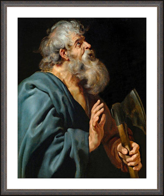 Wall Frame Espresso, Matted - St. Matthias the Apostle by Museum Art - Trinity Stores