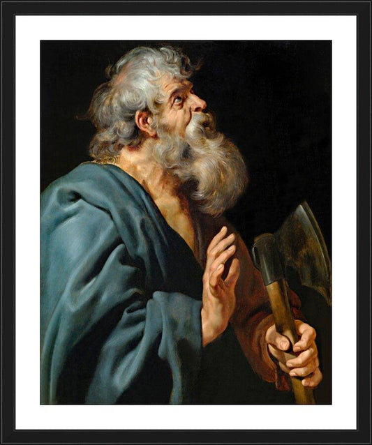 Wall Frame Black, Matted - St. Matthias the Apostle by Museum Art - Trinity Stores