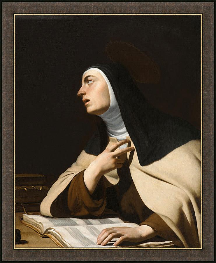 Wall Frame Espresso - St. Teresa of Avila by Museum Art - Trinity Stores