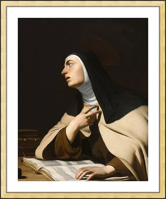Wall Frame Gold, Matted - St. Teresa of Avila by Museum Art - Trinity Stores