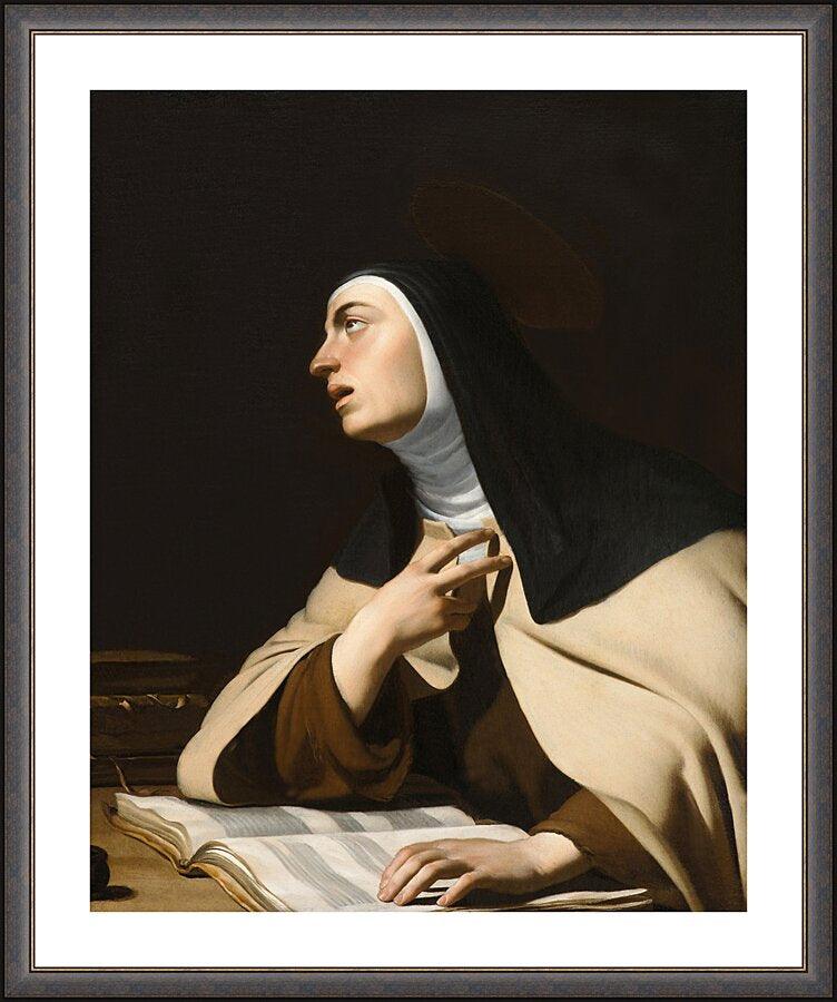 Wall Frame Espresso, Matted - St. Teresa of Avila by Museum Art - Trinity Stores