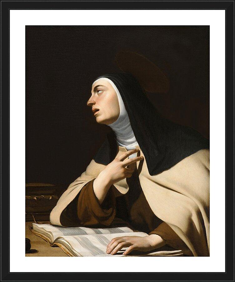 Wall Frame Black, Matted - St. Teresa of Avila by Museum Art - Trinity Stores