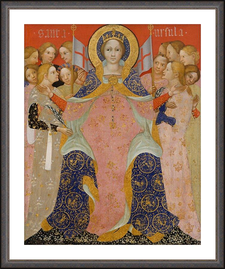 Wall Frame Espresso, Matted - St. Ursula and Her Maidens by Museum Art - Trinity Stores