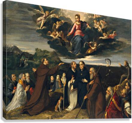 Canvas Print - Mary Adored by Saints by Museum Art - Trinity Stores