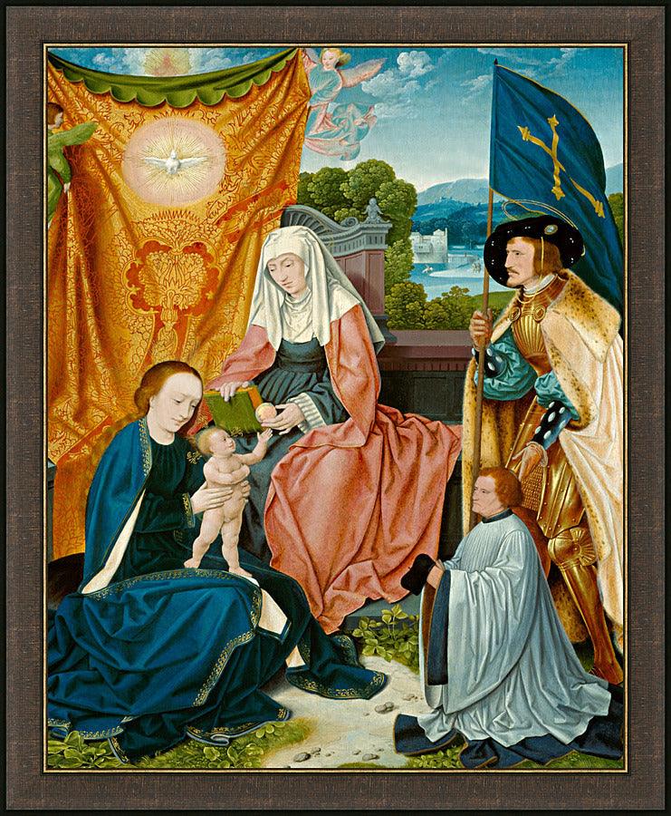 Wall Frame Espresso - Mary and Child with Sts. Anne, Gereon, and a Donor by Museum Art - Trinity Stores