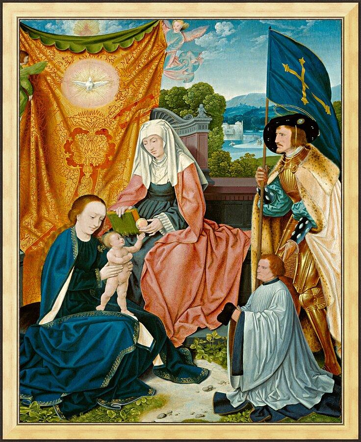 Wall Frame Gold - Mary and Child with Sts. Anne, Gereon, and a Donor by Museum Art - Trinity Stores