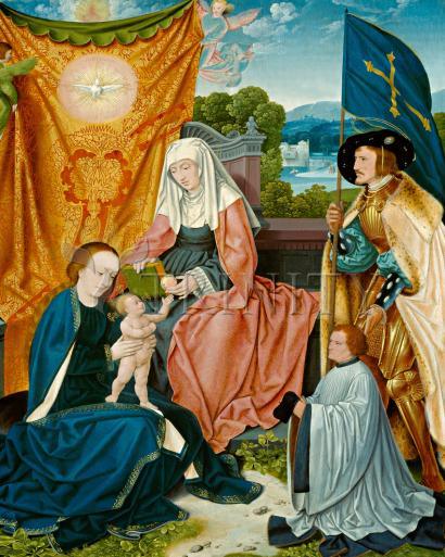 Acrylic Print - Mary and Child with Sts. Anne, Gereon, and a Donor by Museum Art - Trinity Stores