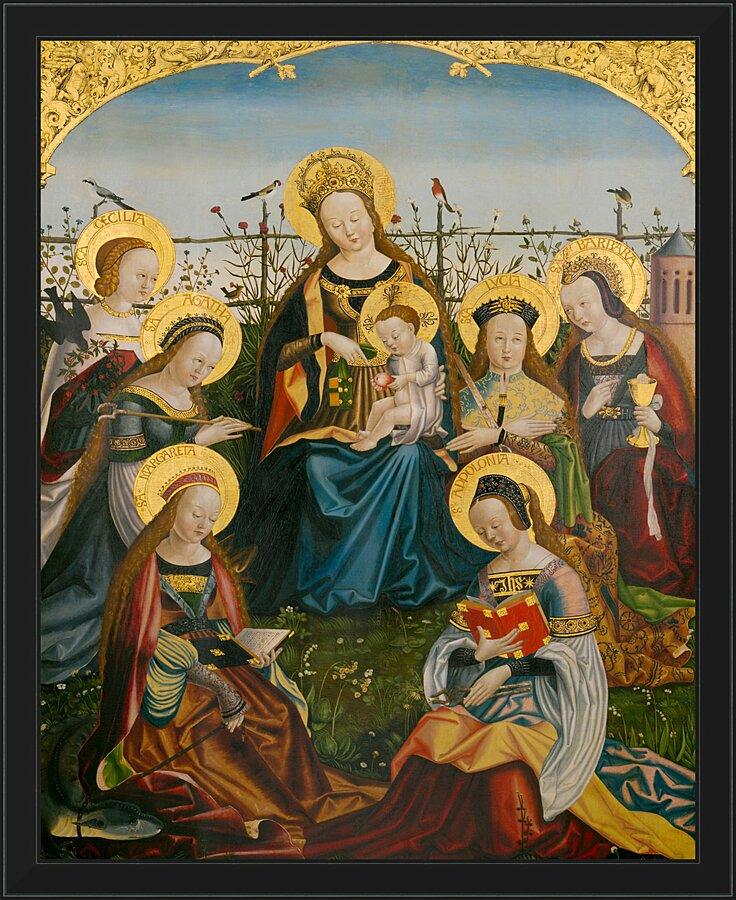 Wall Frame Black - Mary and Child with Saints by Museum Art - Trinity Stores