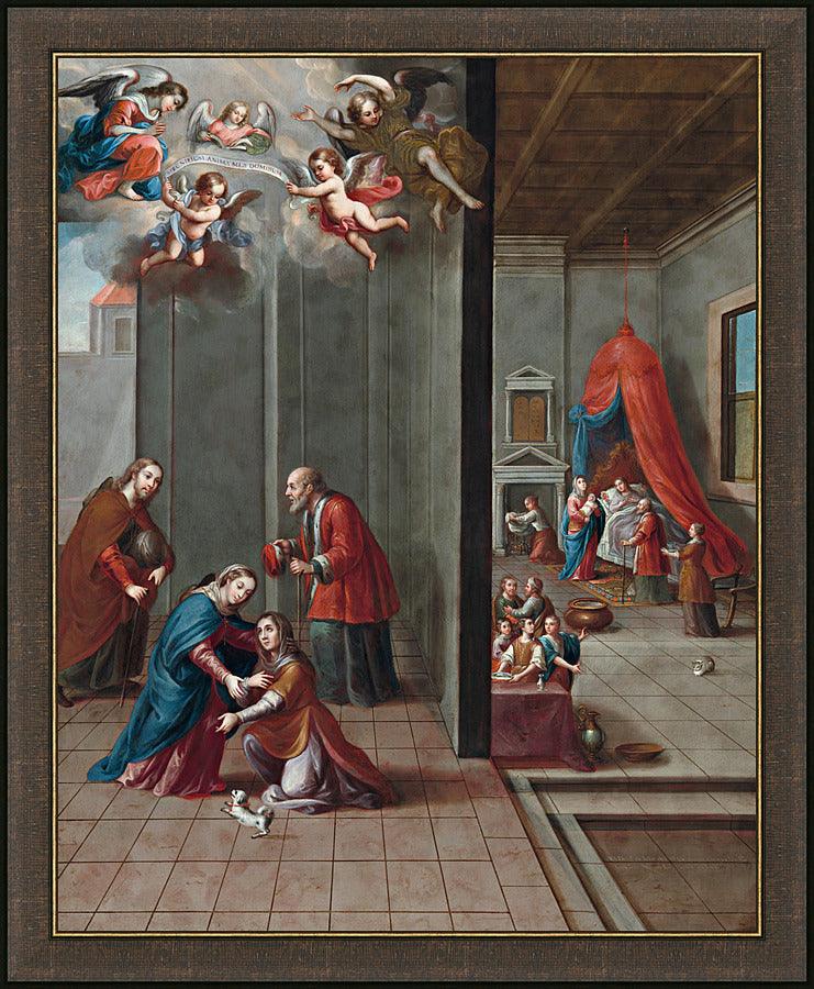 Wall Frame Espresso - Visitation and Birth of St. John the Baptist by Museum Art - Trinity Stores