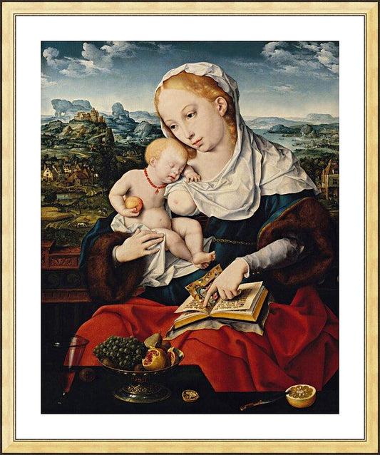 Wall Frame Gold, Matted - Mary and Child by Museum Art - Trinity Stores