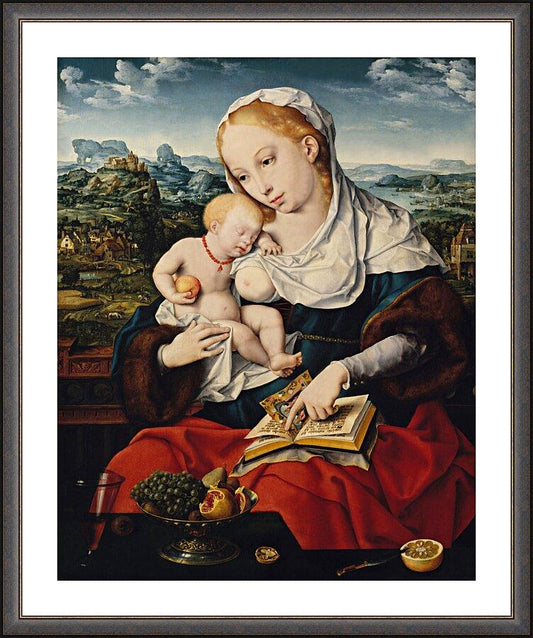 Wall Frame Espresso, Matted - Mary and Child by Museum Art - Trinity Stores