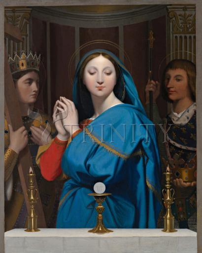 Wall Frame Gold, Matted - Mary Adoring the Host by Museum Art - Trinity Stores