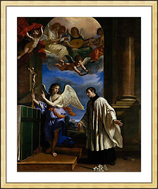 Wall Frame Gold, Matted - Vocation of St. Aloysius Gonzaga by Museum Art - Trinity Stores