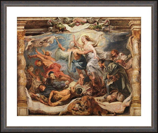 Wall Frame Espresso, Matted - Victory of Truth over Heresy by Museum Art - Trinity Stores