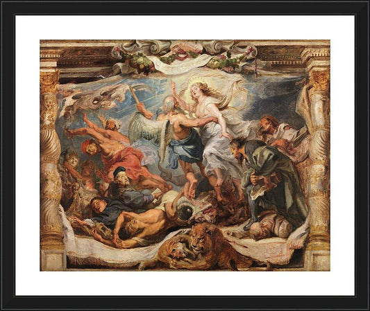 Wall Frame Black, Matted - Victory of Truth over Heresy by Museum Art - Trinity Stores