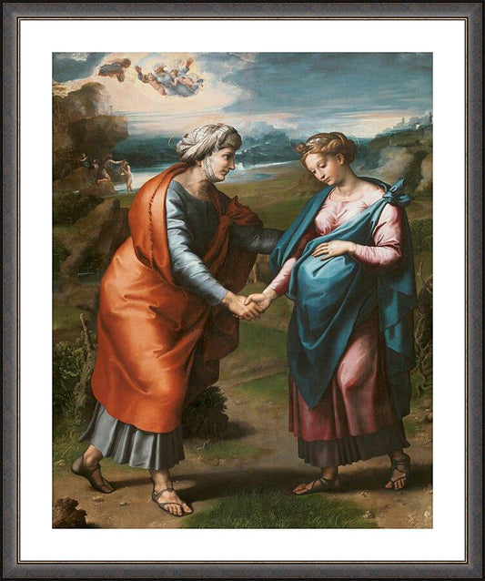 Wall Frame Espresso, Matted - Visitation by Museum Art - Trinity Stores