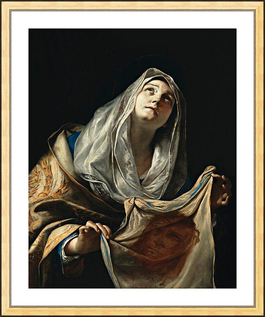 Wall Frame Gold, Matted - St. Veronica with Veil by Museum Art - Trinity Stores