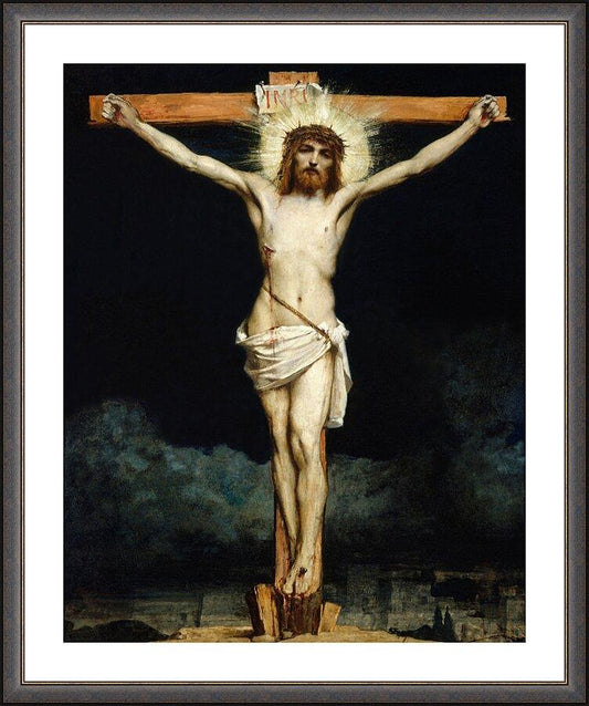 Wall Frame Espresso, Matted - Crucifixion by Museum Art - Trinity Stores