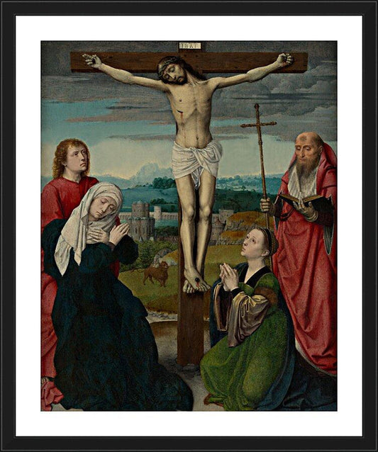 Wall Frame Black, Matted - Crucifixion by Museum Art - Trinity Stores