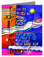 Custom Text Note Card - Open Your Eyes to New Ideas by M. McGrath