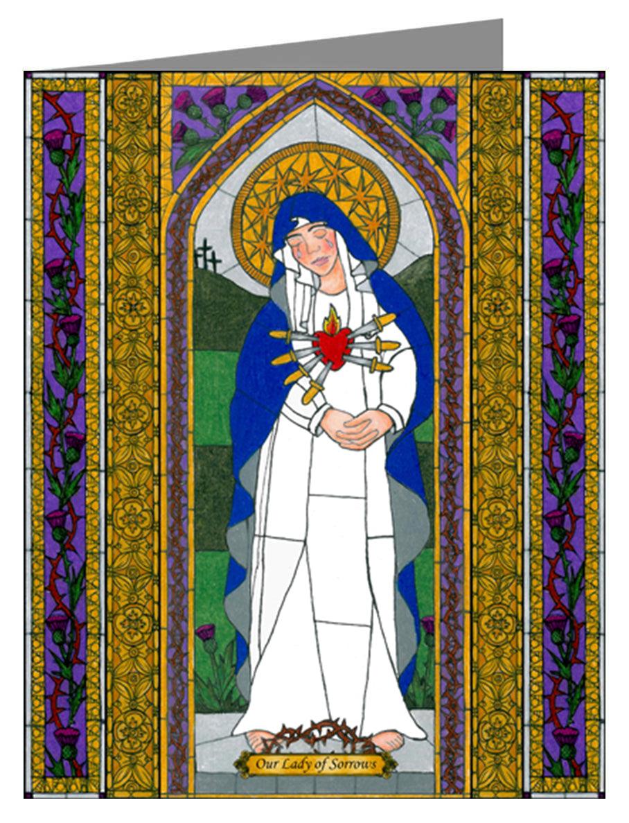 Our Lady of Sorrows - Note Card Custom Text by Brenda Nippert - Trinity Stores