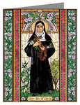 Custom Text Note Card - St. Rita of Cascia by B. Nippert