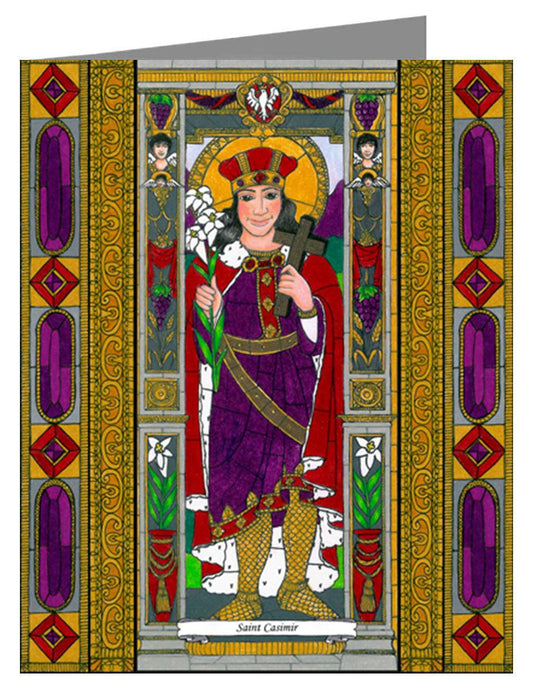St. Casimir - Note Card Custom Text by Brenda Nippert - Trinity Stores