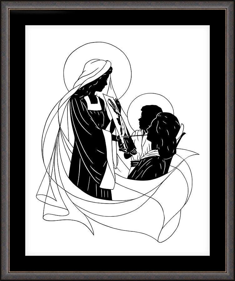 Wall Frame Espresso, Matted - Ann Adams' Madonna by Dan Paulos - Trinity Stores