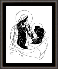 Wall Frame Espresso - Ann Adams' Madonna by D. Paulos