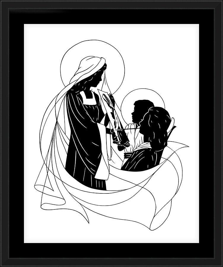 Wall Frame Black, Matted - Ann Adams' Madonna by Dan Paulos - Trinity Stores