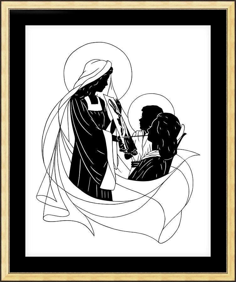 Wall Frame Gold, Matted - Ann Adams' Madonna by Dan Paulos - Trinity Stores