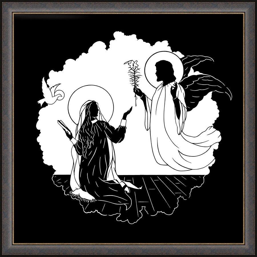 Wall Frame Espresso - Annunciation by Dan Paulos - Trinity Stores